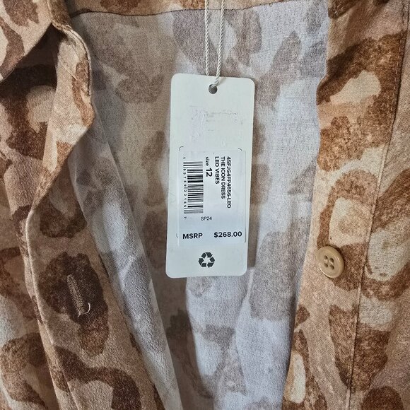 NWT Favorite Daughter Icon Dress Leo Vibes Button Down Long Sleeve Dress Size 12 - Picture 9 of 10